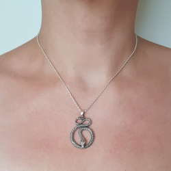 Ciondolo Serpente in argento 