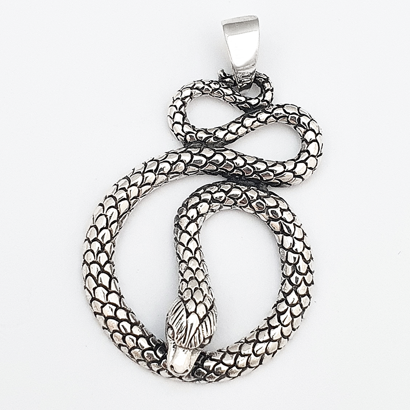 Silver snake pendant