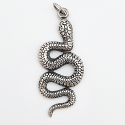 pendentif argent serpent