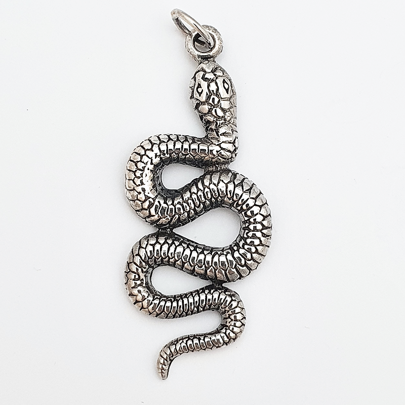 snake silver pendant