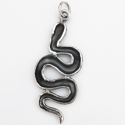 colgante de serpiente de plata