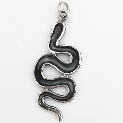 snake silver pendant