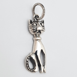 cat pendant 925 sterling silver