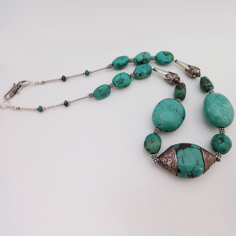 stabilized turquoise necklace