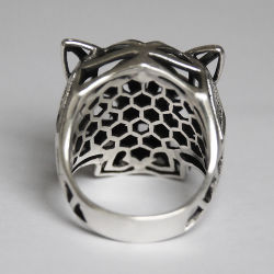 Bague Panthère argent origami