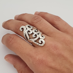 Bague longue arabesque