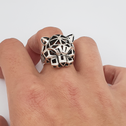 Bague Panthère argent 925 origami