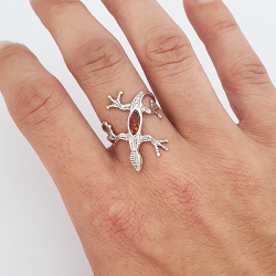 Anillo salamandra lagarto gecko