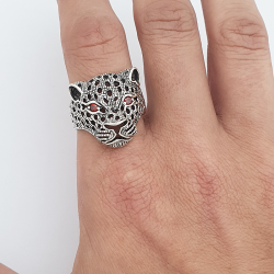 Panther Silver Ring