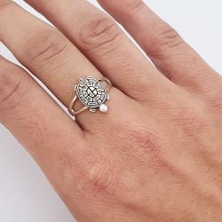 Silver Turtle Ring