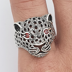 Panther Silver Ring
