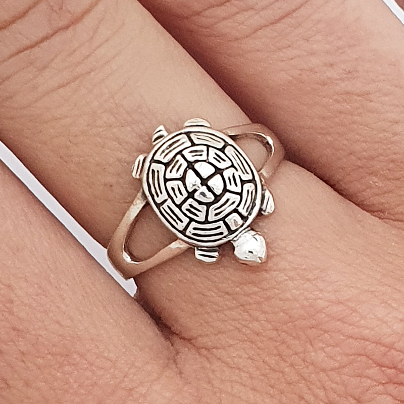 Silver Turtle Ring