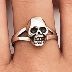 925 silver skull ring