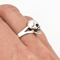 925 silver skull ring