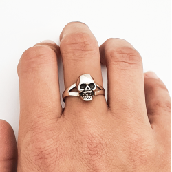 925 silver skull ring