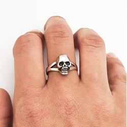 Bague tête de mort argent 925