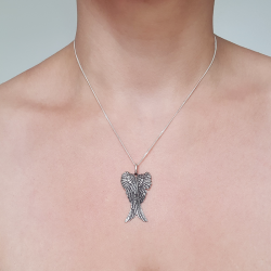 wings cross pendant