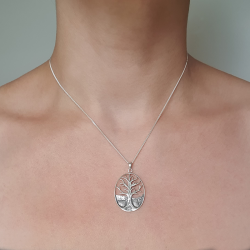 Silver pendant tree of life