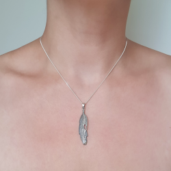 Pendentif plume Argent