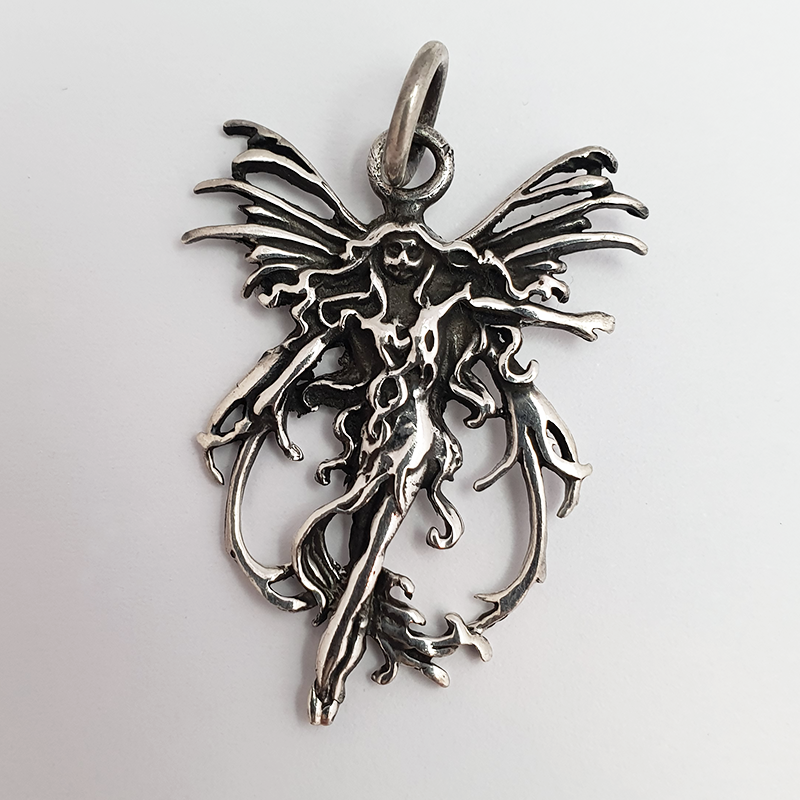 pendentif argent fée