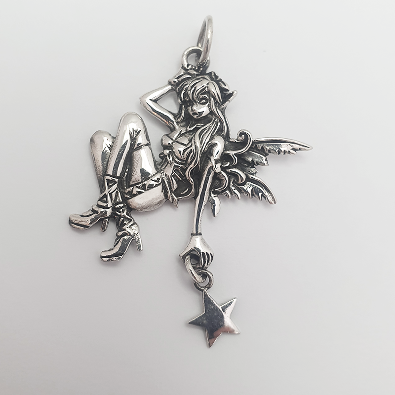 Mischievous fairy pendant