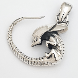 Alien silver pendant