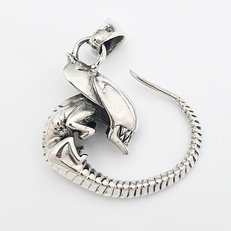 Alien silver pendant