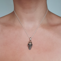 Pendentif argent tête de mort