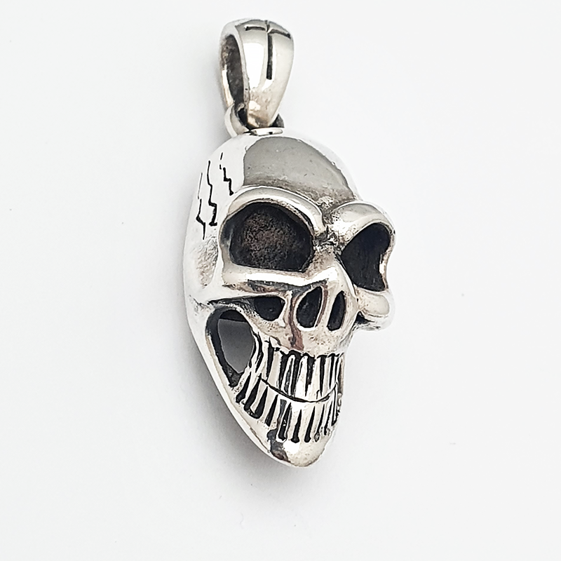 Pendentif argent tête de mort