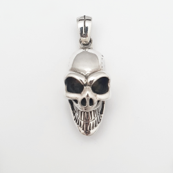 Pendentif argent tête de mort