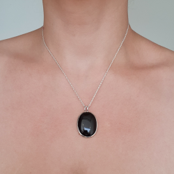 Pendentif Tête de mort  démontable et Onyx