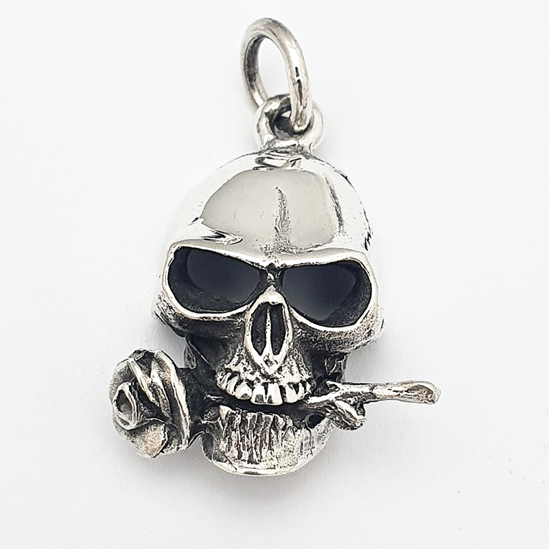 Skull pendant with rose Skull pendant with rose