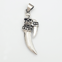 Dagger and skull pendant