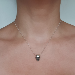 Pendentif argent tête de mort sans bélière